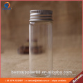20ml/50ml/65ml/90ml glass bottle,clear glass bottle with metal lid
